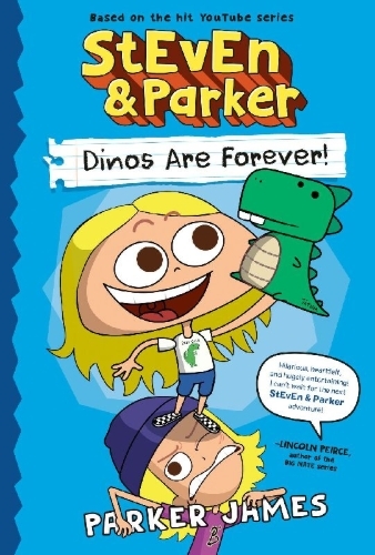 Buchcover und Innenansicht für das Buch: StEvEn and Parker: Dinos Are Forever! (A Graphic Novel)