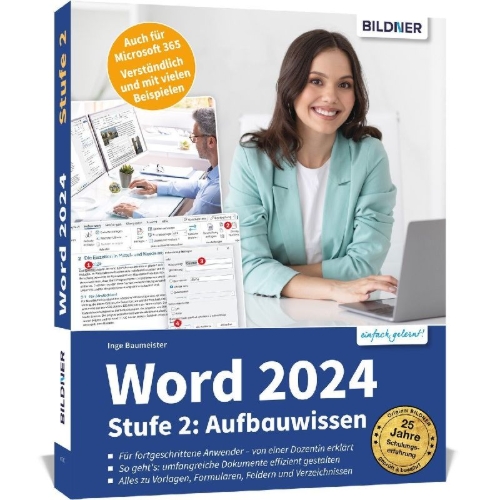 Buchcover und Innenansicht für das Buch: Word 2024 - Stufe 2: Aufbauwissen