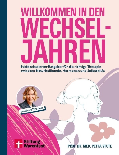 Buchcover und Innenansicht für das Buch: Willkommen in den Wechseljahren