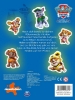 Buchcover und Innenansicht für das Buch: PAW Patrol: Meine liebsten Kindergartenrätsel mit GLOW-IN-THE-DARK -Stickern