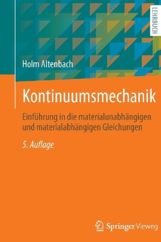 Buchcover und Innenansicht für das Buch: Kontinuumsmechanik