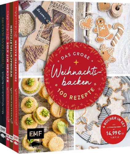 Buchcover und Innenansicht für das Buch: Das große Weihnachtsbacken - 100 Rezepte