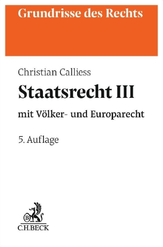 Buchcover und Innenansicht für das Buch: Staatsrecht III