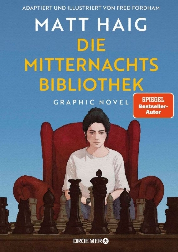 Buchcover und Innenansicht für das Buch: The Midnight Library Graphic Novel