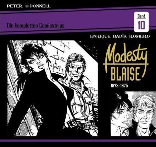 Buchcover und Innenansicht für das Buch: Modesty Blaise: Die kompletten Comicstrips / Band 10 1973 - 1975