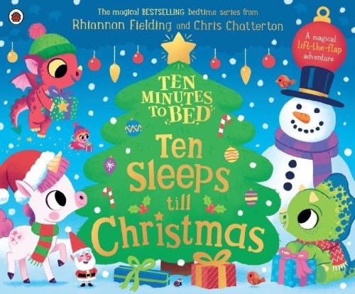 Buchcover und Innenansicht für das Buch: Ten Minutes to Bed: Ten Sleeps till Christmas