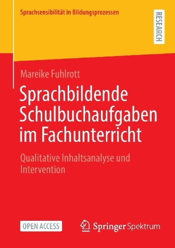 Buchcover und Innenansicht für das Buch: Sprachbildende Schulbuchaufgaben im Fachunterricht