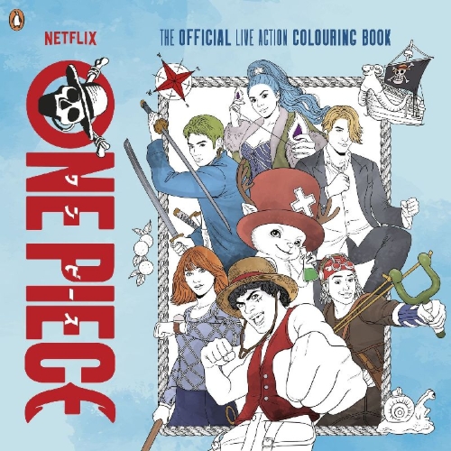 Buchcover und Innenansicht für das Buch: One Piece: The Official Live Action Colouring Book