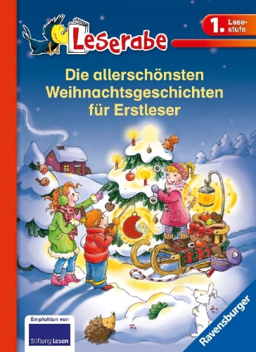 Buchcover und Innenansicht für das Buch: Die allerschönsten Weihnachtsgeschichten für Erstleser - Leserabe 1. Klasse - Erstlesebuch für Kinder ab 6 Jahren