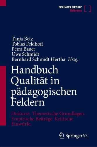 Buchcover und Innenansicht für das Buch: Handbuch Qualität in pädagogischen Feldern