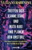 Buchcover und Innenansicht für das Buch: Treffen sich Jeanne d'Arc und Mata Hari und planen den Umsturz
