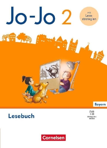 Buchcover und Innenansicht für das Buch: Jo-Jo Lesebuch 2. Jahrgangsstufe - Grundschule Bayern - Ausgabe 2026 - Lesebuch mit Lesestrategien-Karte und digitalen Medien