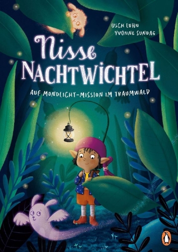 Buchcover und Innenansicht für das Buch: Nisse Nachtwichtel. Auf Mondlicht-Mission im Traumwald