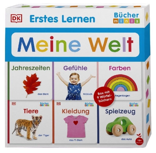 Buchcover und Innenansicht für das Buch: Erstes Lernen Bücherminis. Meine Welt