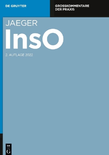 Buchcover und Innenansicht für das Buch: Insolvenzordnung, §§ 103-128