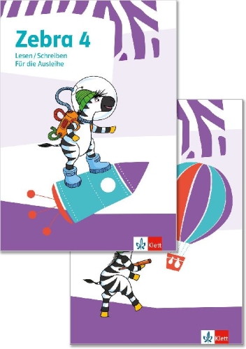 Buchcover und Innenansicht für das Buch: Zebra 4. Paket: Heft Lesen/Schreiben ausleihfähig und Heft Sprache ausleihfähig Klasse 4