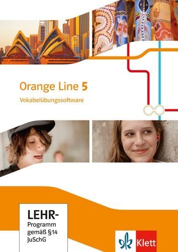 Buchcover und Innenansicht für das Buch: Orange Line 5. Vokabelübungssoftware Klasse 9